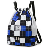 Plaid Travel Backpack Women Weekender Bag Gym Yoga Bag