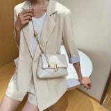 Diamond Lattice Chain Messenger Bag Soft PU Leather Handbag Women Shoulder Totes