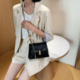 Diamond Lattice Chain Messenger Bag Soft PU Leather Handbag Women Shoulder Totes