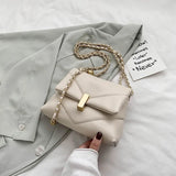 Diamond Lattice Chain Messenger Bag Soft PU Leather Handbag Women Shoulder Totes