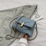 Diamond Lattice Chain Messenger Bag Soft PU Leather Handbag Women Shoulder Totes