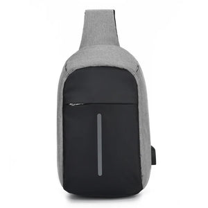 Weysfor Male Shoulder Bags USB Charging Crossbody Bags Men Anti Theft Chest Bag