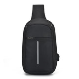 Weysfor Male Shoulder Bags USB Charging Crossbody Bags Men Anti Theft Chest Bag