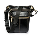 Leather Waist Pack Bag Men Drop Leg Fanny Pack