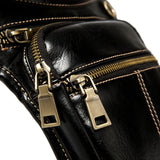 Leather Waist Pack Bag Men Drop Leg Fanny Pack
