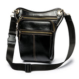 Leather Waist Pack Bag Men Drop Leg Fanny Pack