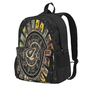 Zodiac Astrology Backpack Men Women Zip Pockets