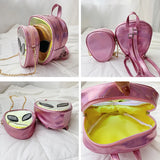 Transparent Jelly Alien Backpack with Pockets