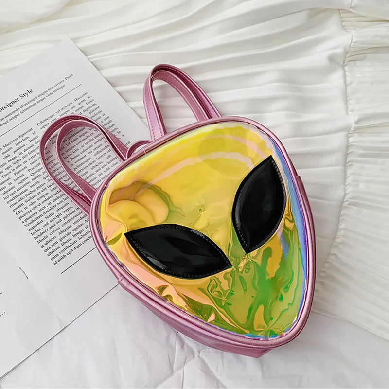 Transparent Jelly Alien Backpack with Pockets