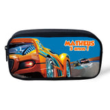 Racing Car Pattern Print Pencil Bag Large Capacity School Supplies