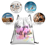Where You Lead I Will Follow Backpack Drawstring Bag