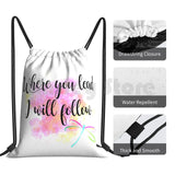 Where You Lead I Will Follow Backpack Drawstring Bag