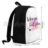 Where You Lead I Will Follow Outdoor Hiking Backpack Riding Climbing Sports Bag