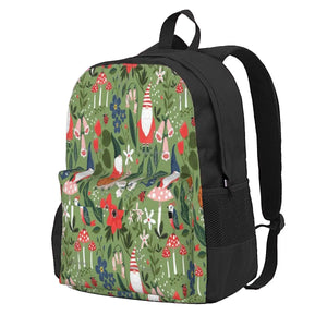 Garden Gnome Riding Snail Backpacks Men's & Women's Bags