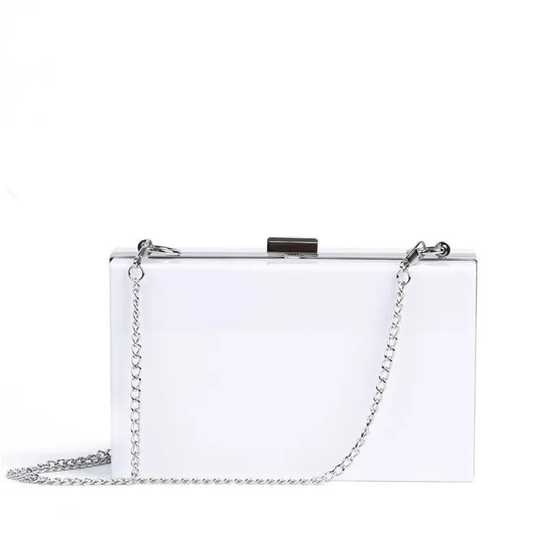 Acrylic Chain Evening Clutche for Women Party Shoulder Bags