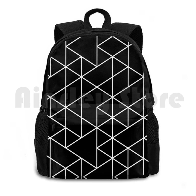 Outdoor Hiking Backpack Geometric Lines Star Pattern