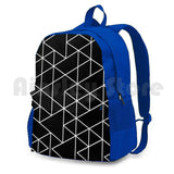 Outdoor Hiking Backpack Geometric Lines Star Pattern