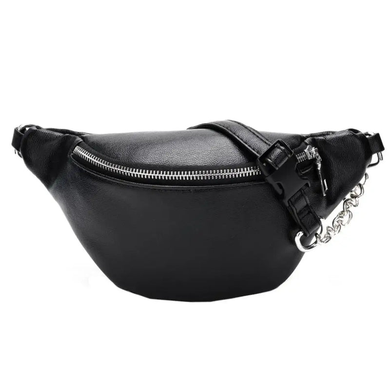 Leather Chain Waist Bag Chest Bag Fanny Pack Shoulder Mini