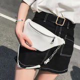 Leather Chain Waist Bag Chest Bag Fanny Pack Shoulder Mini