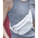 Leather Waist Pack with Chain for Girls