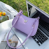 Butterfly Shoulder Side Bag Lady Summer Handbag Female Clutch Hobos Purse