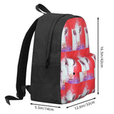 Cow Painting On Red Background Backpacks Men's Backpacks Bags For Women Kids Bac
