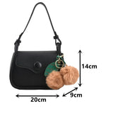 Women's PU Leather Shoulder Bag Crossbody Flap Handbag Messenger