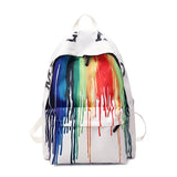 Rainbow Graffiti Satchel Bag for Girls Boys College School Shoulder Bag
