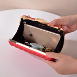 Square Handbag Evening Clutch Purses Women PU Cross Body Bag