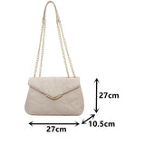 Big Size Quilted Shoulder Bag for Women Chain Leather Crossbody Bag