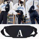 P Print Waist Bag for Women Men Crossbody Chest Bag