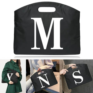 Letter Printed Briefcases Handheld Document Bag