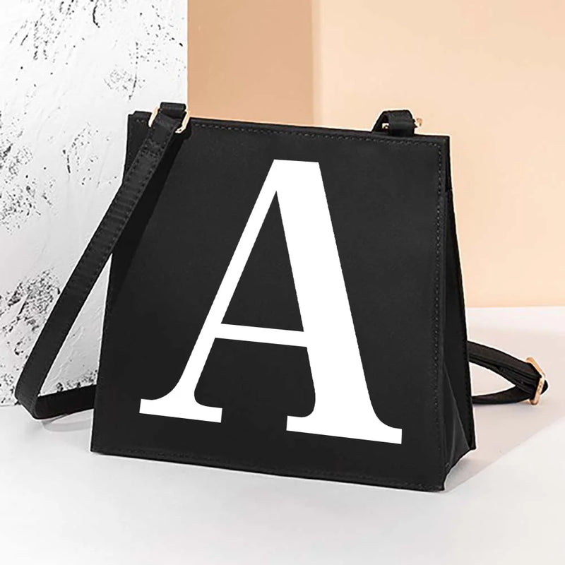 Letter Square Casual Tote Bag Single Shoulder Bag
