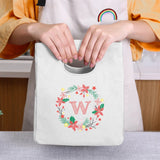 Letter Print Lunch Bag for Women Kids Bento Fresh Cooler Bags
