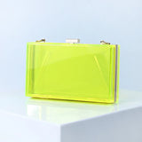 Acrylic Square Crossbody Bag Small Messenger Wedding Clutch Purse