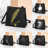 Small Square Bag Women Tote Shoulder Casual Messenger Portable Cosmetic Bag