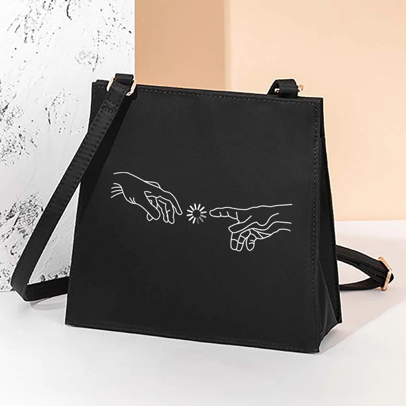 Small Square Bag Women Tote Shoulder Casual Messenger Portable Cosmetic Bag