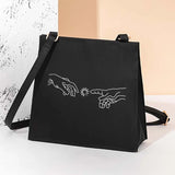 Small Square Bag Women Tote Shoulder Casual Messenger Portable Cosmetic Bag