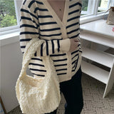 Pleated Women Cloud Handbag Soft Texture Lightweight Underarm Shoulder