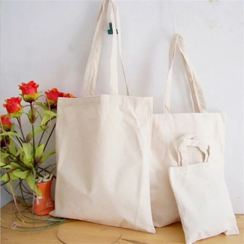 Cotton Shopping Bag Women Linen Handbag Canvas Lady Tote Large Capacity