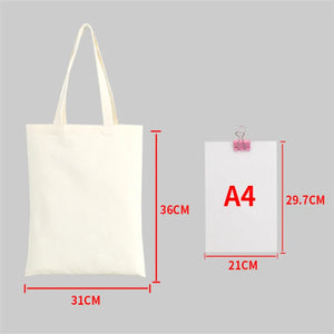 Cotton Shopping Bag Women Linen Handbag Canvas Lady Tote Large Capacity