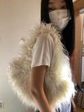 Shoulder Bags Women Long Hairy Underarm Ladies Handbags All-match