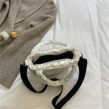 Quilted Small Messenger Handbags Women Shoulder Bags Winter Purse