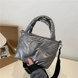 Quilted Small Messenger Handbags Women Shoulder Bags Winter Purse
