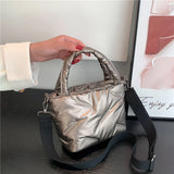 Quilted Small Messenger Handbags Women Shoulder Bags Winter Purse
