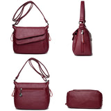 Soft PU Leather Handbags Shoulder Crossbody Bags for Women Purses And Handbags