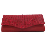 Pink Rhinestone Wedding Clutch Bag Prom Handbag