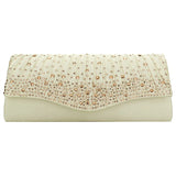 Pink Rhinestone Wedding Clutch Bag Prom Handbag