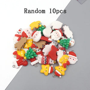Christmas Resin Charms Santa/Polar Bear/Earrings