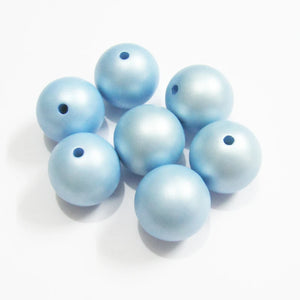 Pastel Acrylic Matt Pearl Beads 100pcs/bag for Chunky Necklace